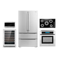 5 Piece Kitchen Appliance Package With 36" Electric Cooktop 30" Single Electric Wall Oven 24.4" Countertop Microwave French Door Refrigerator 24" Built-in Fully Integrated Dishwasher H55973