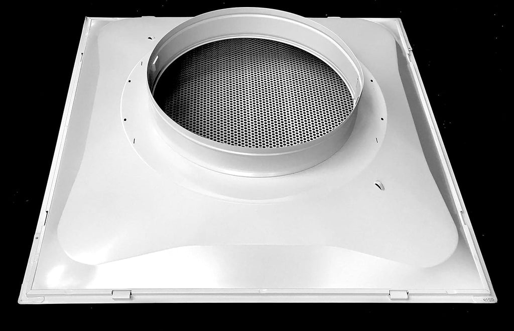 24 x 24 Metal Drop Ceiling Return Grill with 12 Collar Z7630