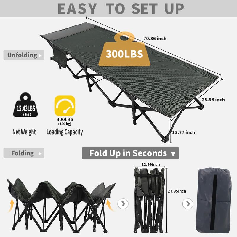 Folding Camping Cot Outdoor Sleeping Bed B684