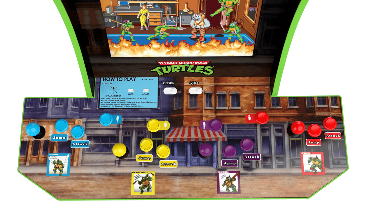 Teenage Mutant Ninja Turtles Arcade Machine with Riser G294