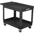 Plastic 2 Tray Black Utility Cart Y608