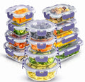 24pc Borosilicate Glass Storage Containers with Lids U151