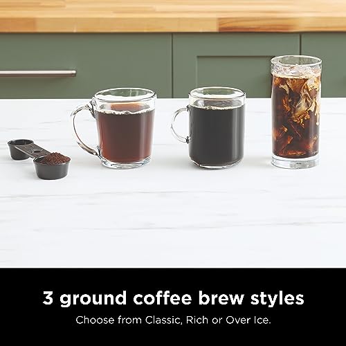 Black Espresso & Coffee Maker, Single-Serve & Capsule Compatible, Built-in Frother F509887