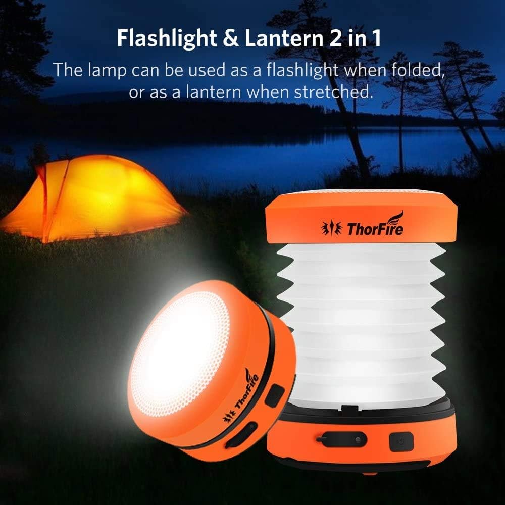 LED Camping Lantern Rechargeable Collapsible Flashlight N28215