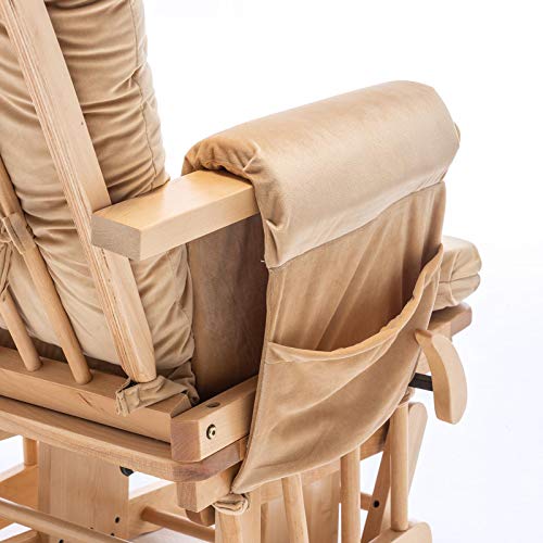 Royal Blue Velvet Rocking Chair Cushion Set with Ties, 5PCS I97123
