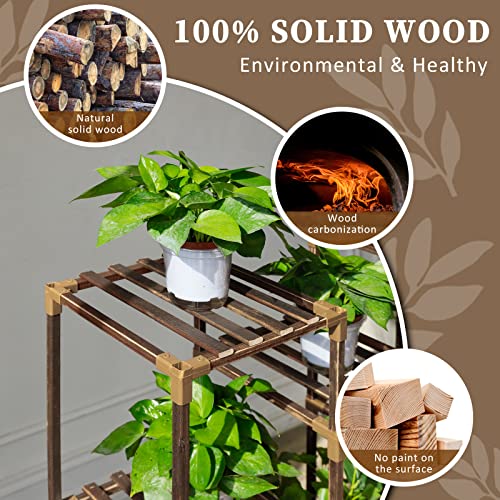 10 tiers 11 Pot Wood Plant Stand W642