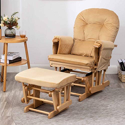 Royal Blue Velvet Rocking Chair Cushion Set with Ties, 5PCS I97123
