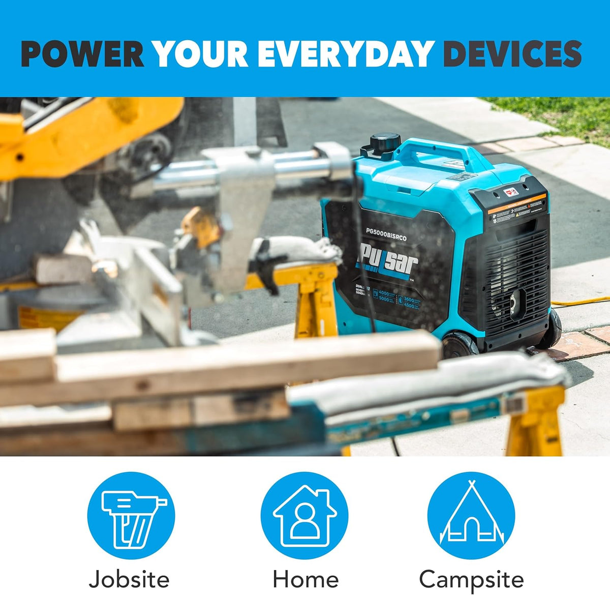 Dual Fuel Portable Inverter Generator with Remote Start G899278