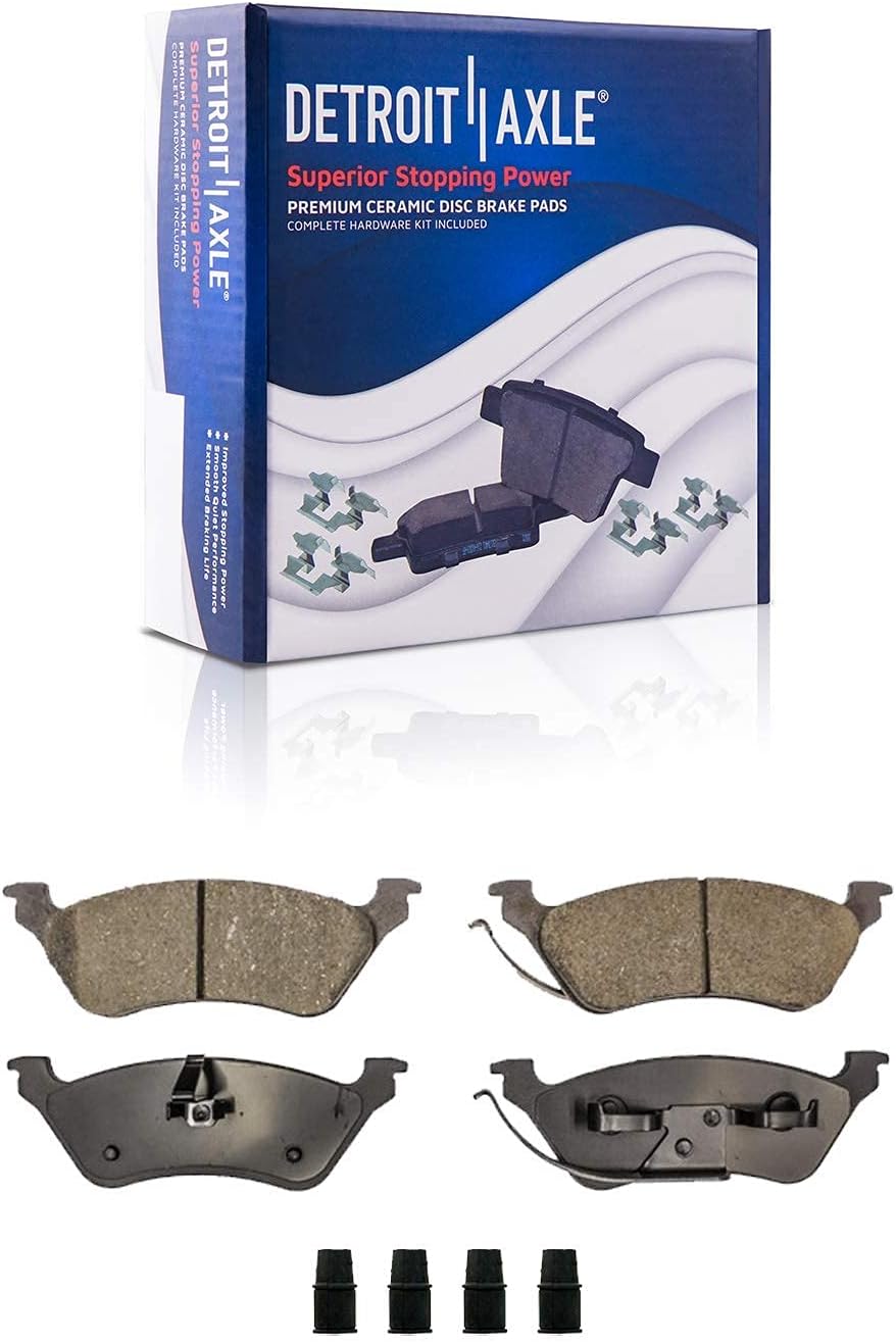 Front and Rear Disc Rotors + Ceramic Brake Pads 8pc Set G936