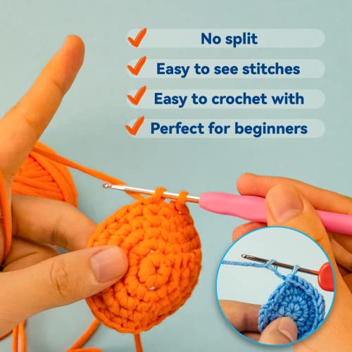 3PCS Crochet Animal Kit with Yarn, Eyes, Stuffing, Crochet Hook J407162