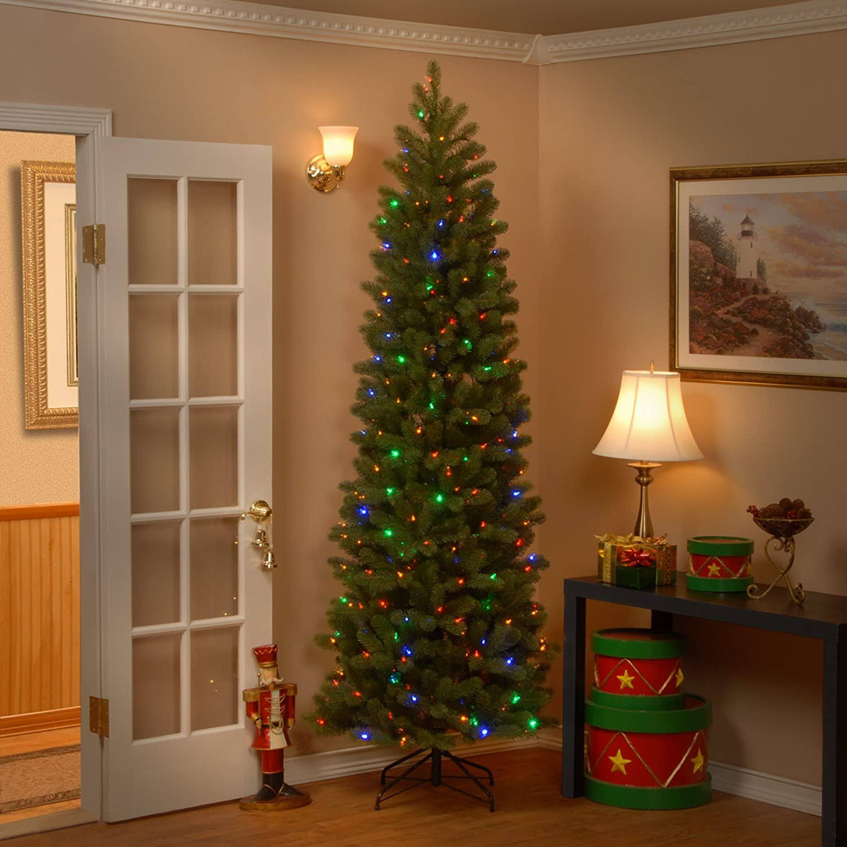 7.5 Foot Feel Real Downswept Douglas Fir Pencil Slim Tree P370