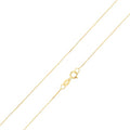 Solid 14K Gold 0.5mm Box Chain Necklace with Spring Ring Clasp Q83092