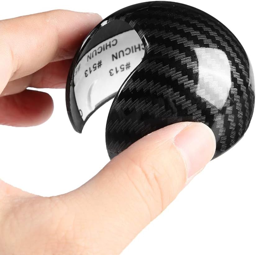 Carbon Fiber Style Car Gear Shift Knob Head Cover Cap R5577