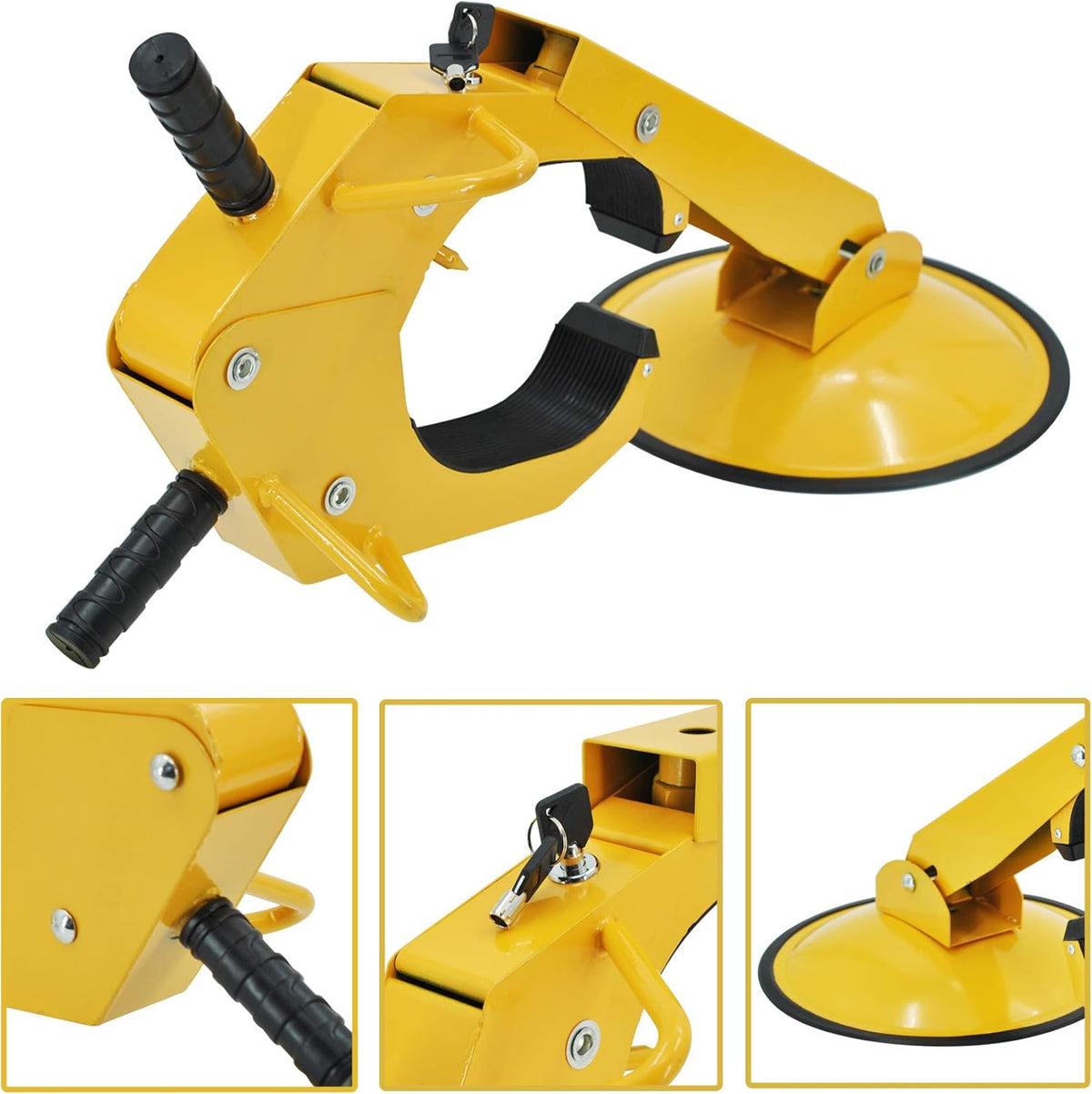 2 Pack Adjustable Heavy Duty Steel Wheel Lock Clamp P275