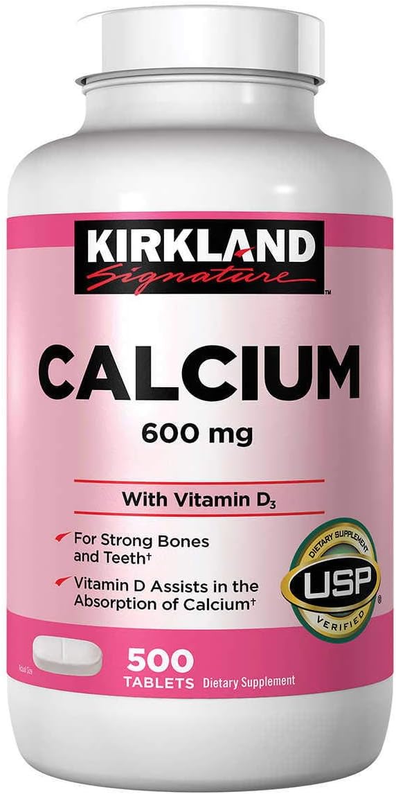 Calcium 600 mg with Vitamin D3, 500 Tablets (4 Pack) J194681