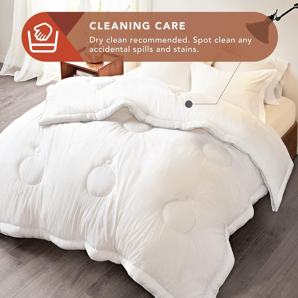 White Lyocell Eucalyptus Full Queen Comforter S54521