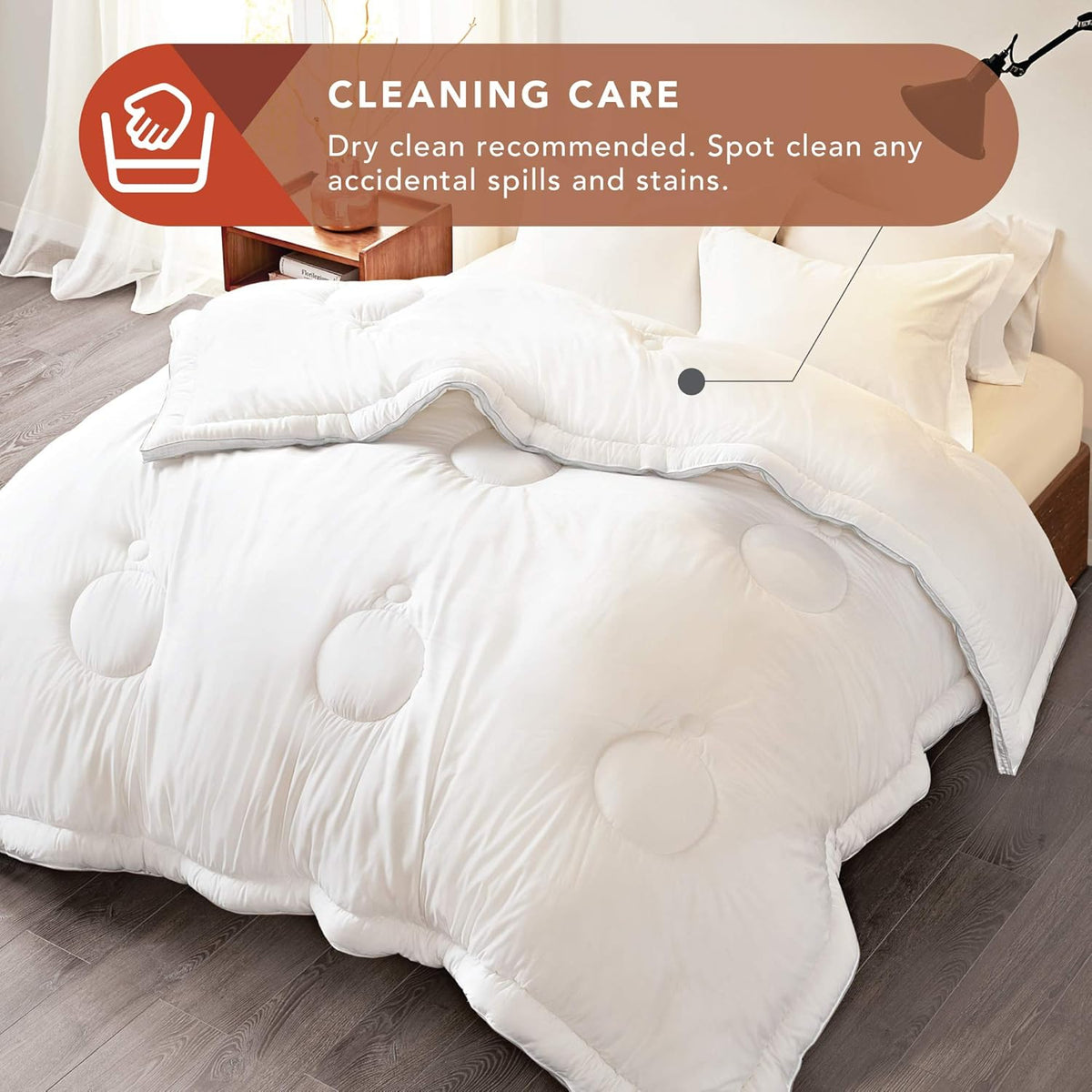 White Lyocell Eucalyptus Full Queen Comforter S54521