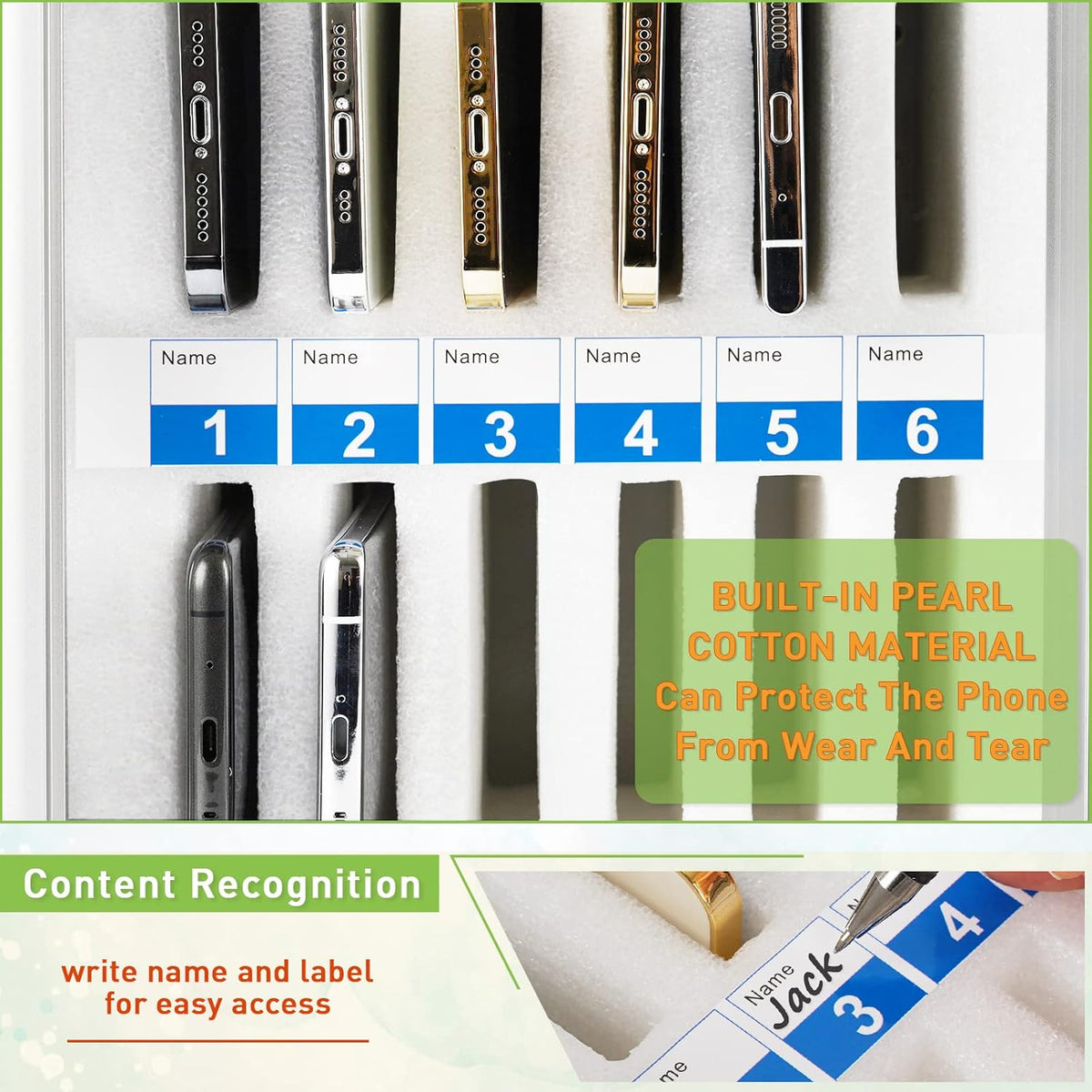 Aluminum Alloy 36 Slots Cell Phones Storage Cabinet M704019