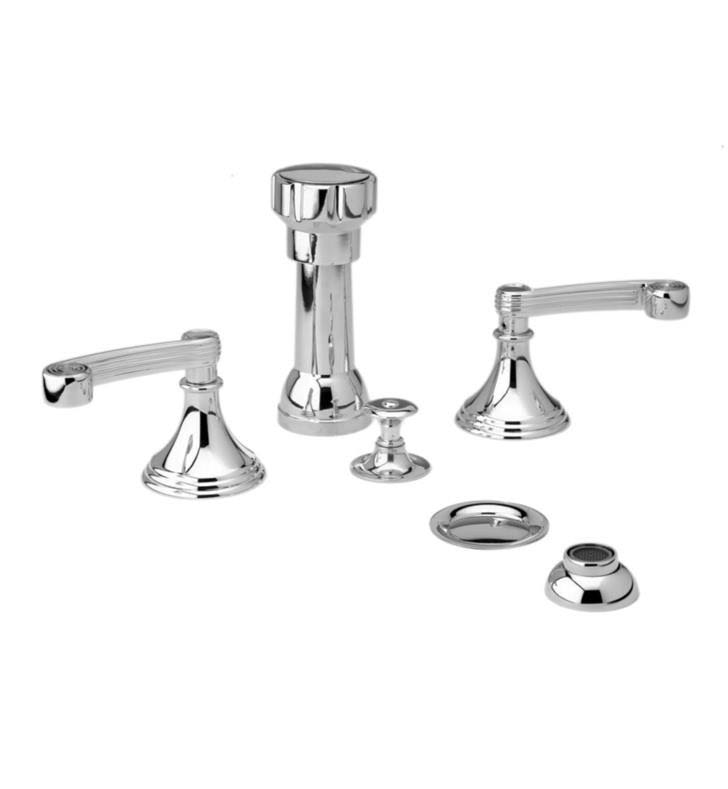 Polished Brass Four Hole Deck Mounted Bidet Faucet Set X27455