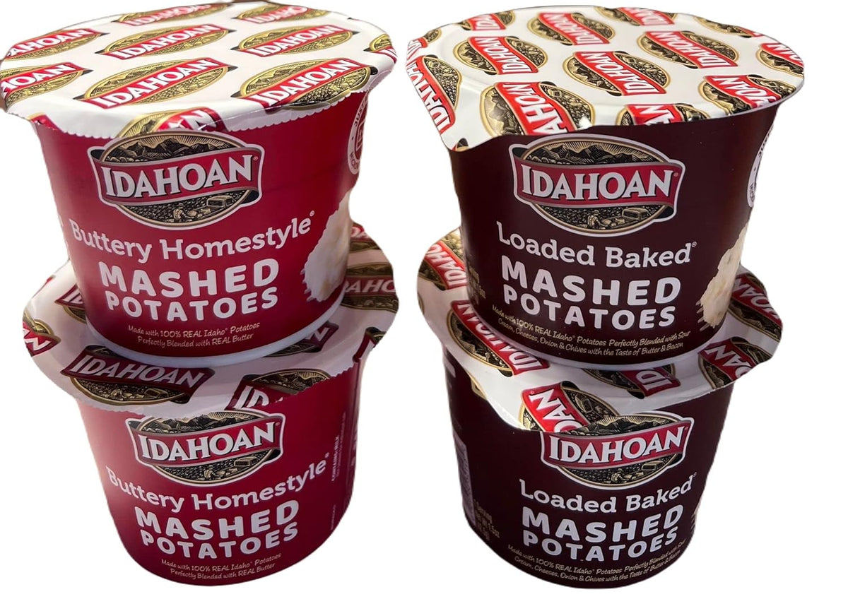 Microwavable Instant Mashed Potatoes Variety Bundle 4pack 1.5oz/ea Gluten Free G410