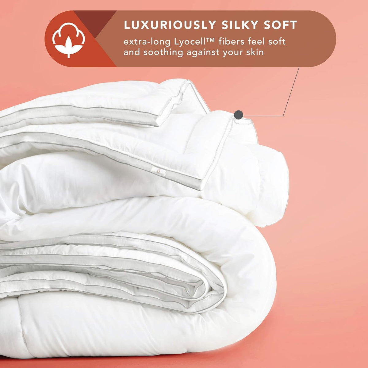 White Lyocell Eucalyptus Full Queen Comforter S54521