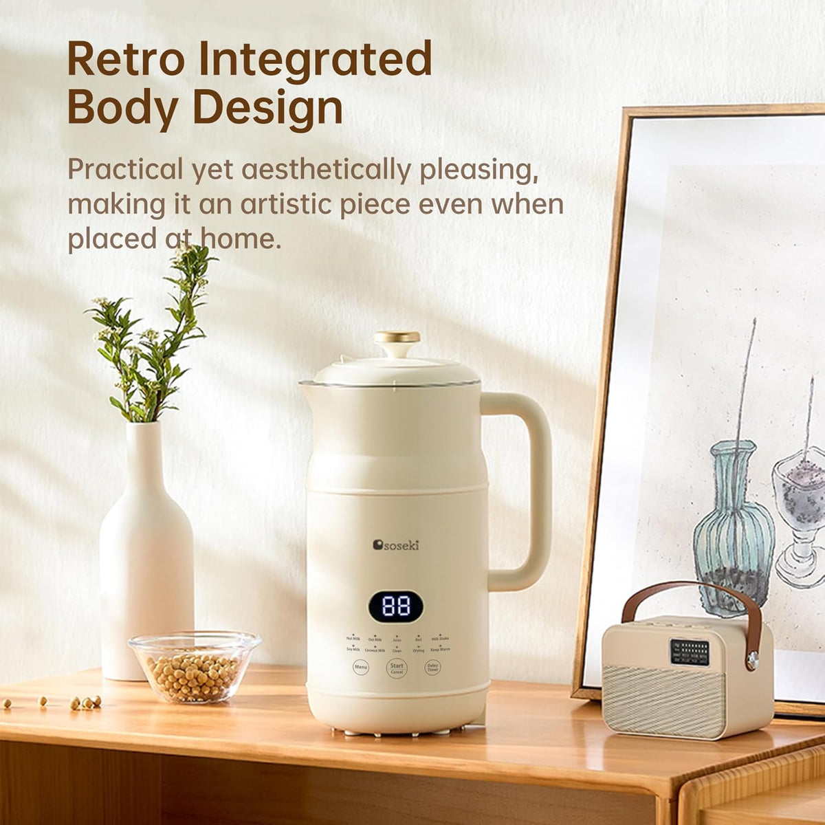 1.05QT Automatic Soy Milk Maker Machine T306786