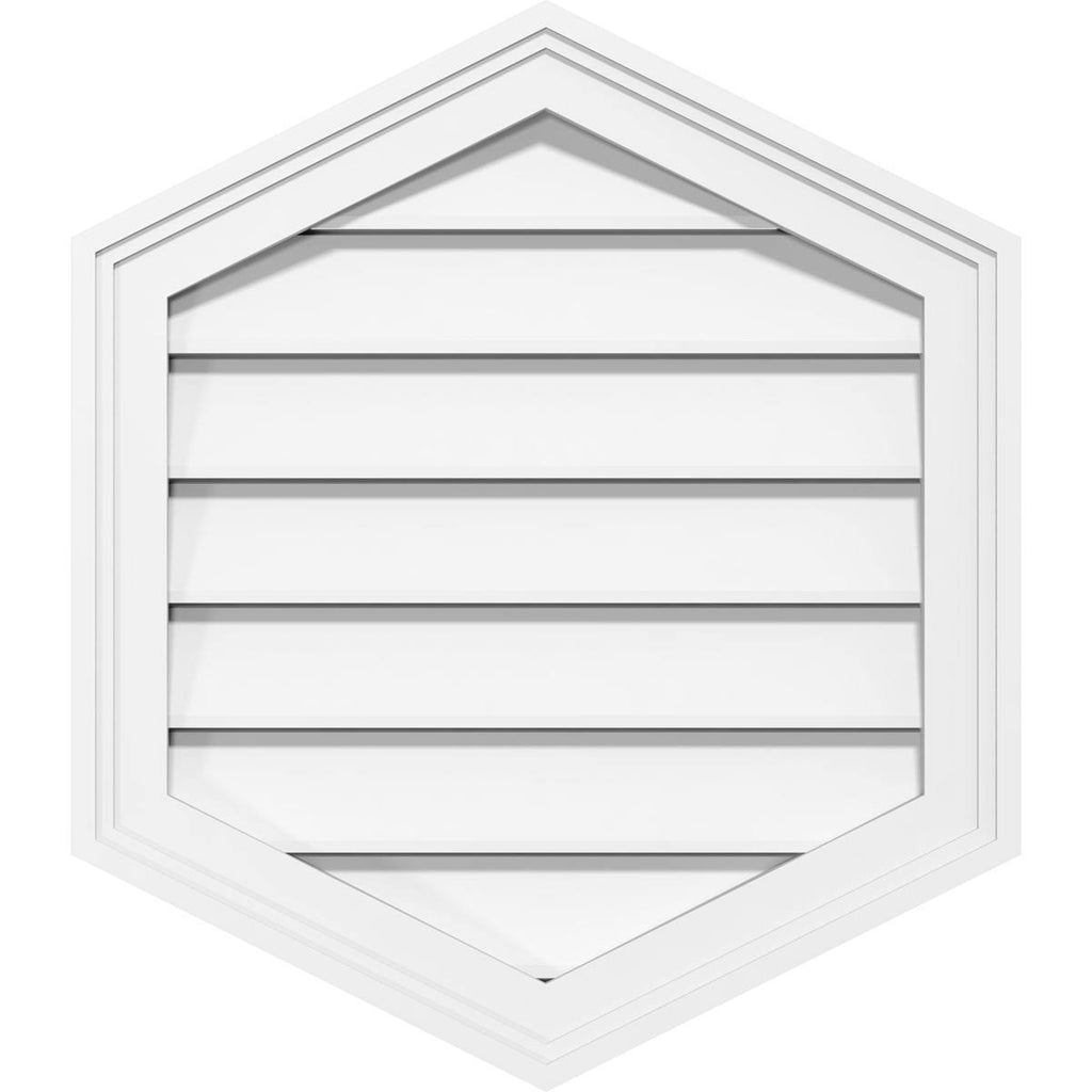 Vertical Peaked Surface Mount PVC Gable Vent Z703194