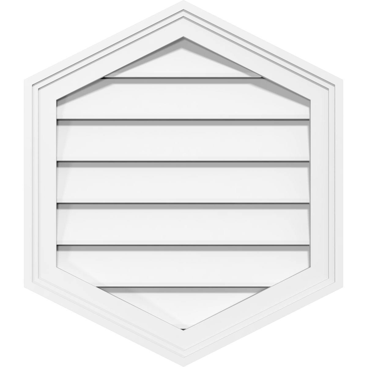 Vertical Peaked Surface Mount PVC Gable Vent Z703194