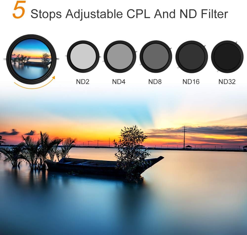 82mm Variable ND and CPL Filter 2 in 1 H33021