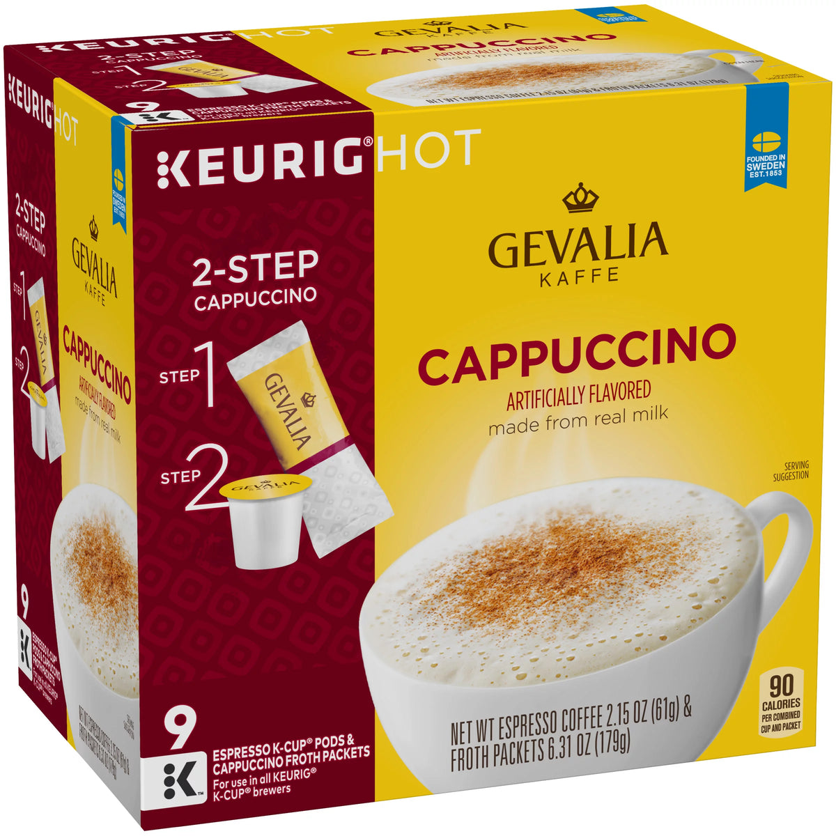 9 ct Box Cappuccino Espresso Coffee Pods Kit Q4362