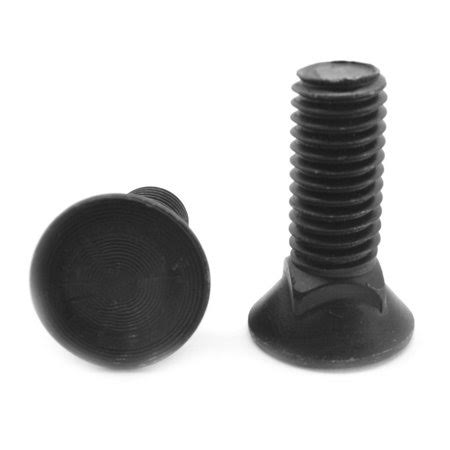 5/8-11x2 Coarse Thread Grade 8 Plow Bolt #3 Flat Head Medium Carbon Steel Thermal Black Oxide Pk 225 R68234