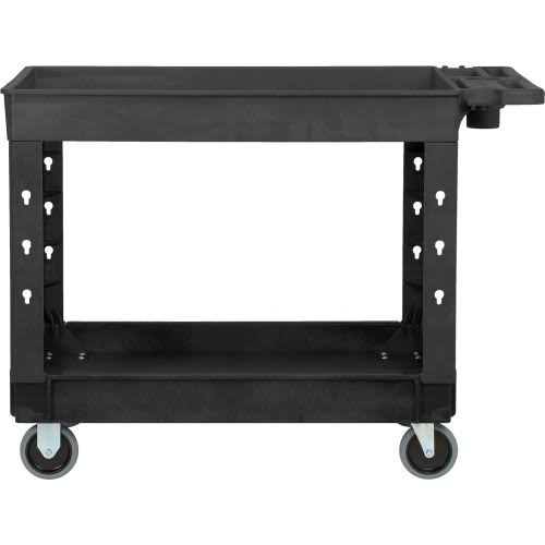 Plastic 2 Tray Black Utility Cart Y608