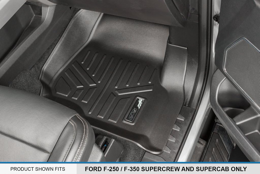 Black 2 Row Floor Mats Liner Set R2865