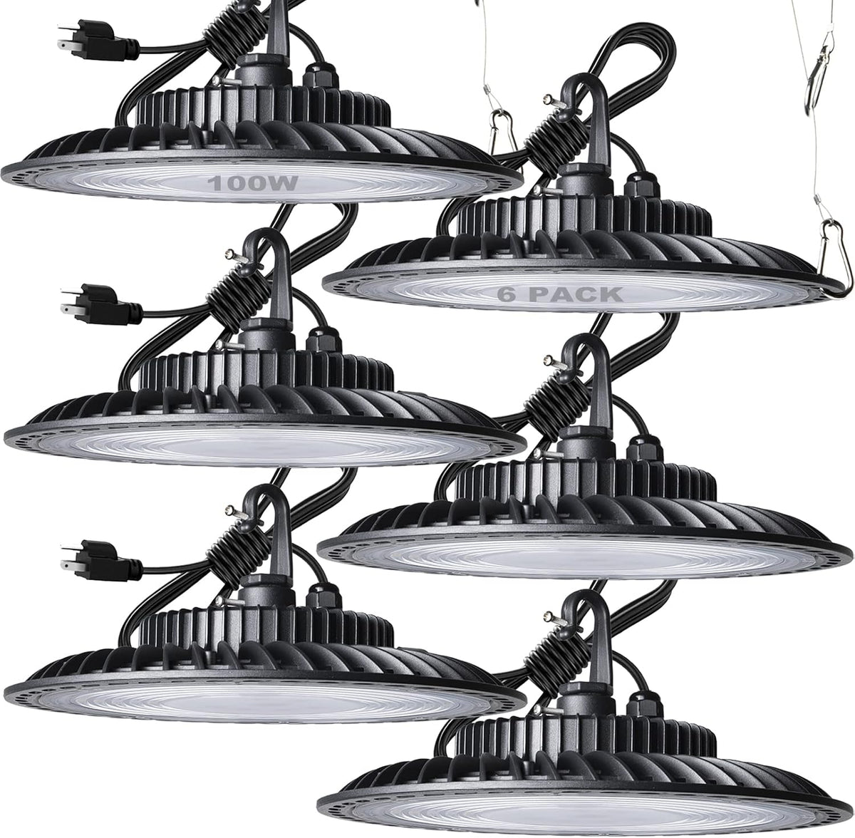 100W 5000K 14000LM LED High Bay Light 6Pack Z220724