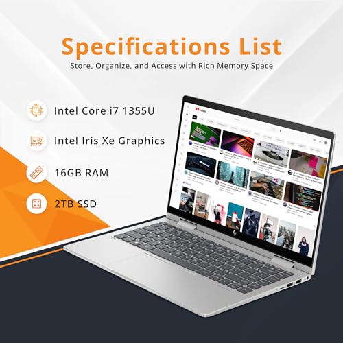 14" Full HD Touch-Screen Laptop, 8GB RAM, 512GB SSD, Intel Core i5, Intel Iris Xe Graphics, Fingerprint, Backlit KB, Win11, Natural Silver W2337