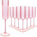 36 Pack 6oz Pink Plastic Champagne Flutes X81198