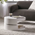 Glossy White Rotatable Coffee Table F7485