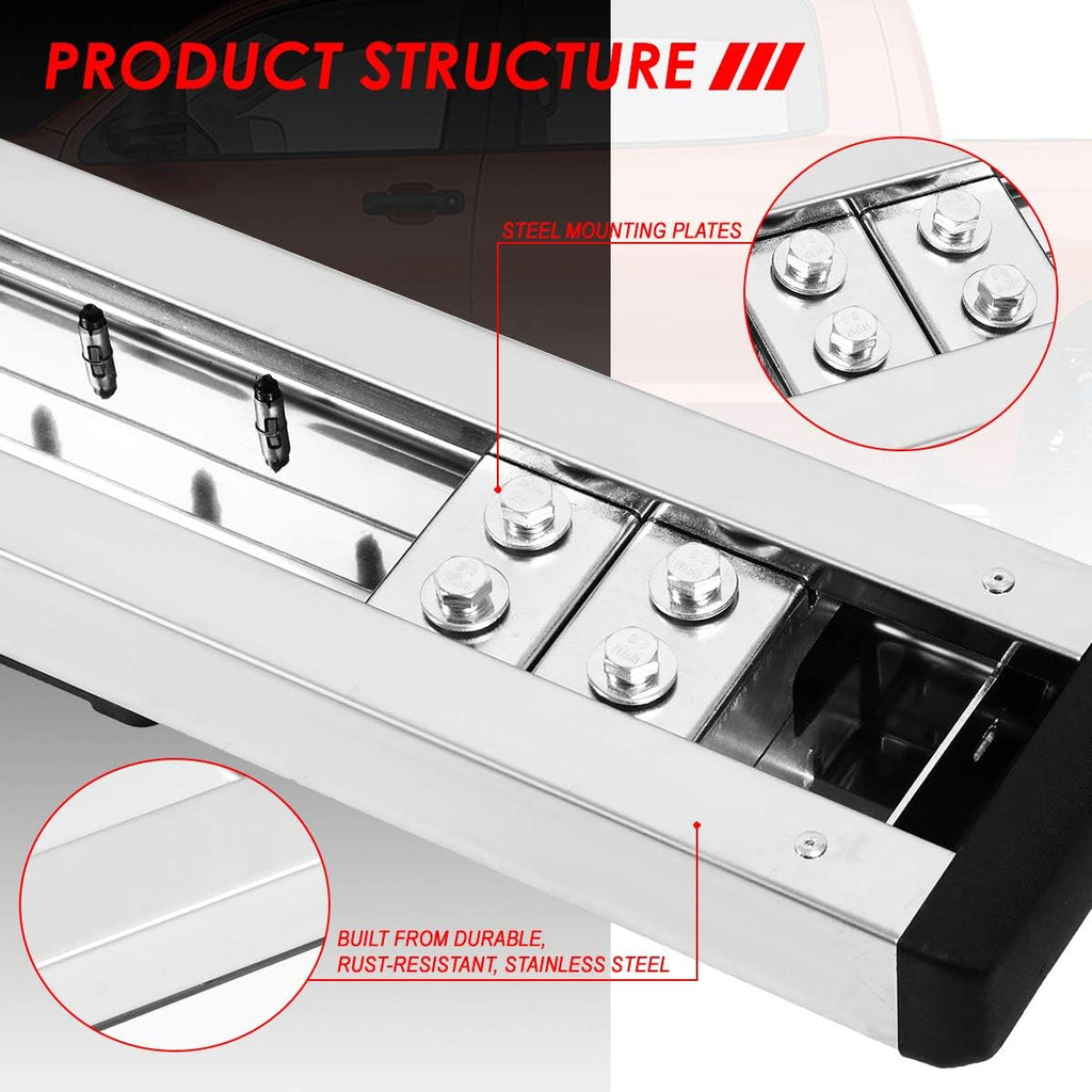 Polished Chrome Stainless Steel Nerf Bar Running Boards H817