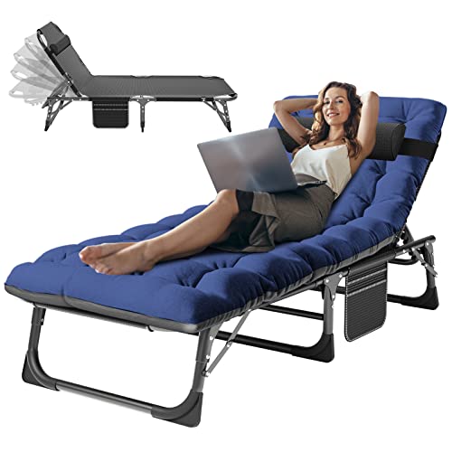Heavy Duty Adjustable Camping Cot with Mattress & Carrying Bag F27094