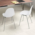 White Plastic Seat Waiting Room Chair with Metal Frame X737