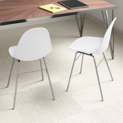 White Plastic Seat Waiting Room Chair with Metal Frame X737