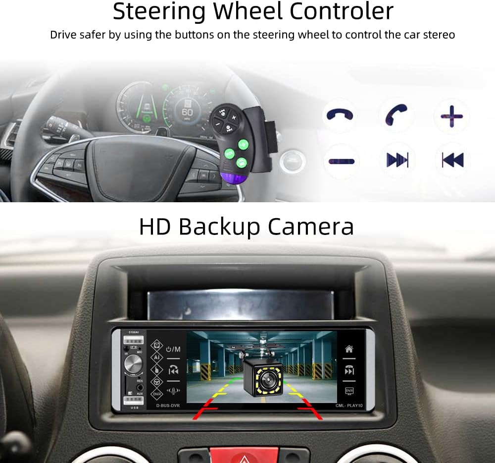 5.1 Inch Touchscreen Car Stereo with Bluetooth, Backup Camera, AM/FM Radio Z7319
