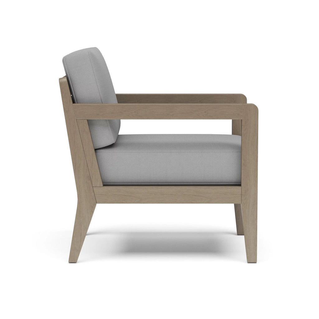 Gray Wood Outdoor Lounge Armchair C7643