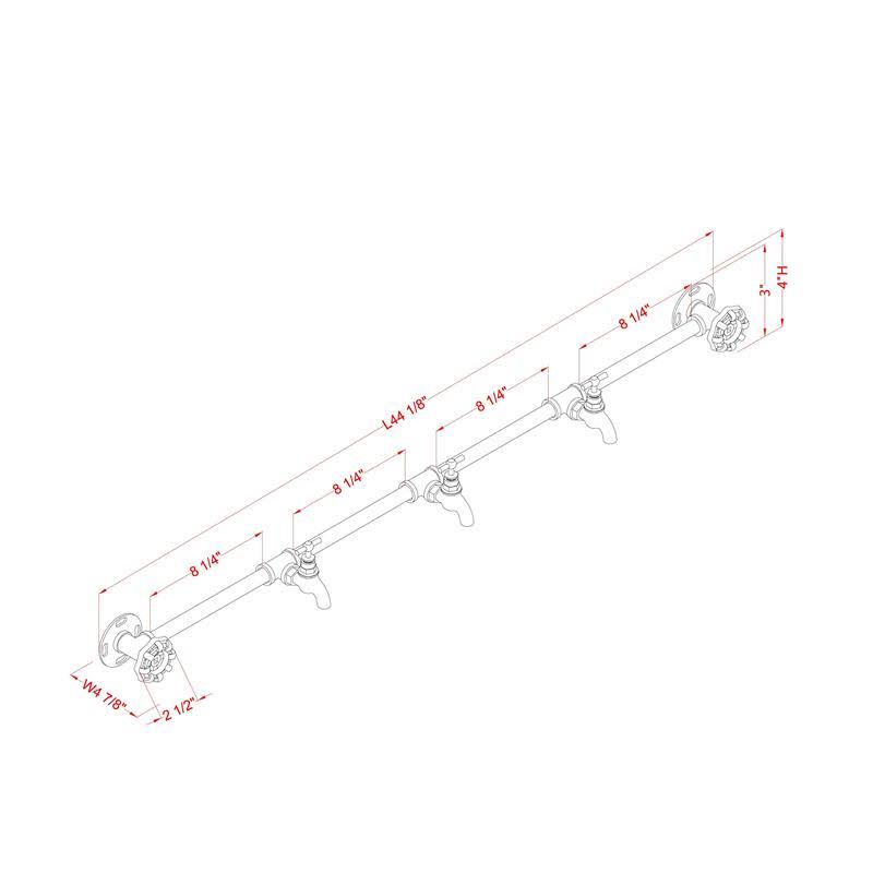 Metal 5-Hook Coat Rack in Sand Black (Set of 2) D83713