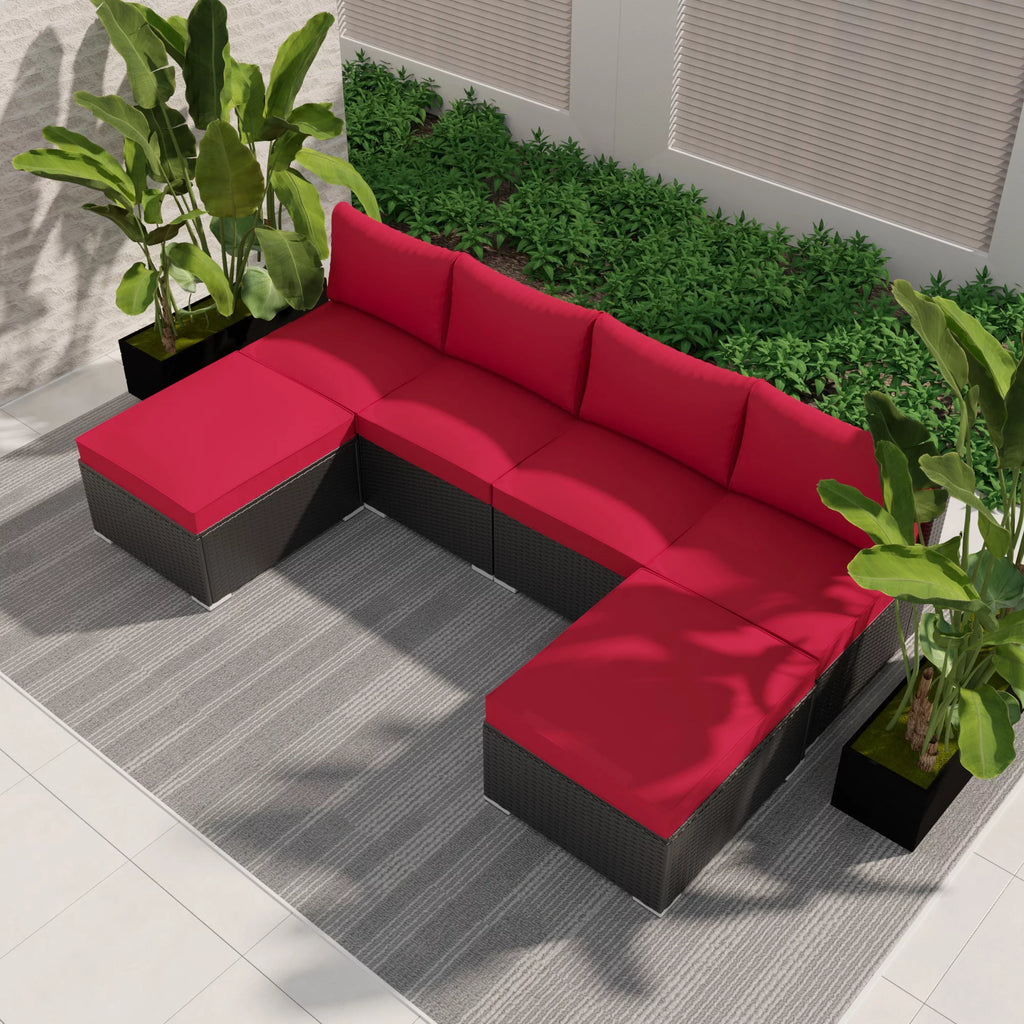 6 Pcs Outdoor Patio Furniture Sofa Set N87903