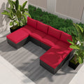 6 Pcs Outdoor Patio Furniture Sofa Set N87903