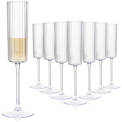 36 Pack 6oz Pink Plastic Champagne Flutes X81198