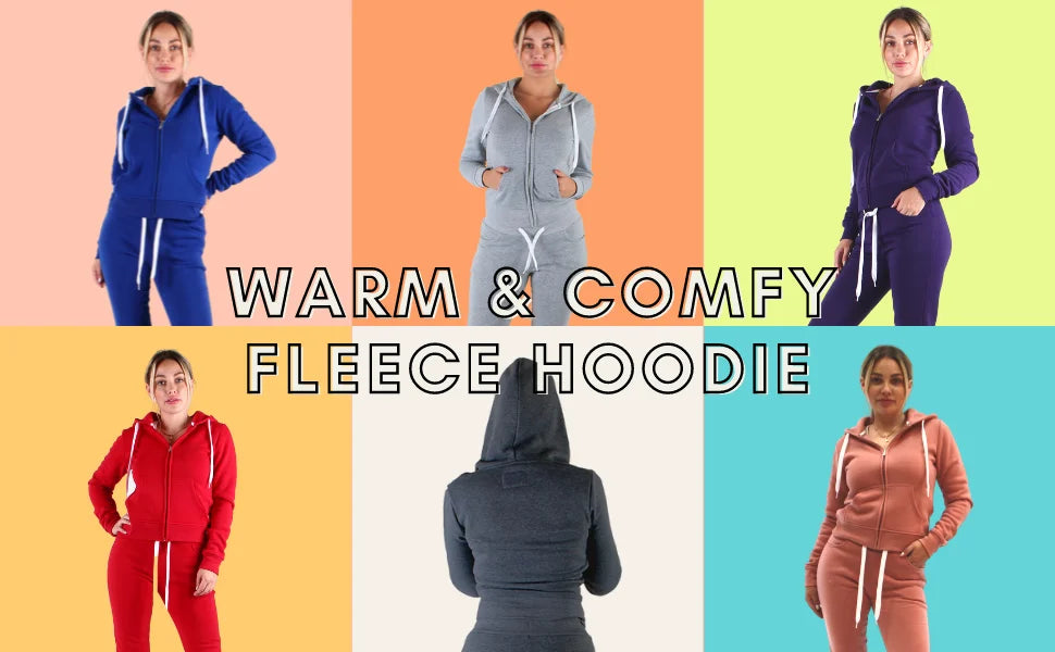 Slim-Fit Fleece Full-Zip Athletic Hoodie Jacket with Pocket O322876
