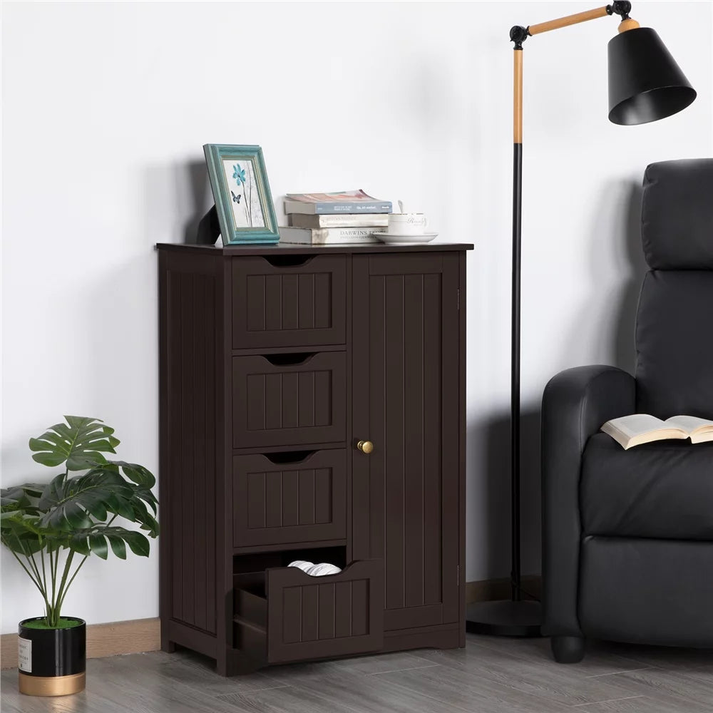 4 Drawers Wooden Bathroom Floor Cabinet Z410