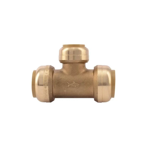 1 in. Push x 1 in. Dia. Brass Reducing Tee W171
